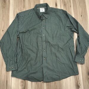 LL Bean Green Plaid Button Down Long Sleeve Shirt Men’s XXL 2XL